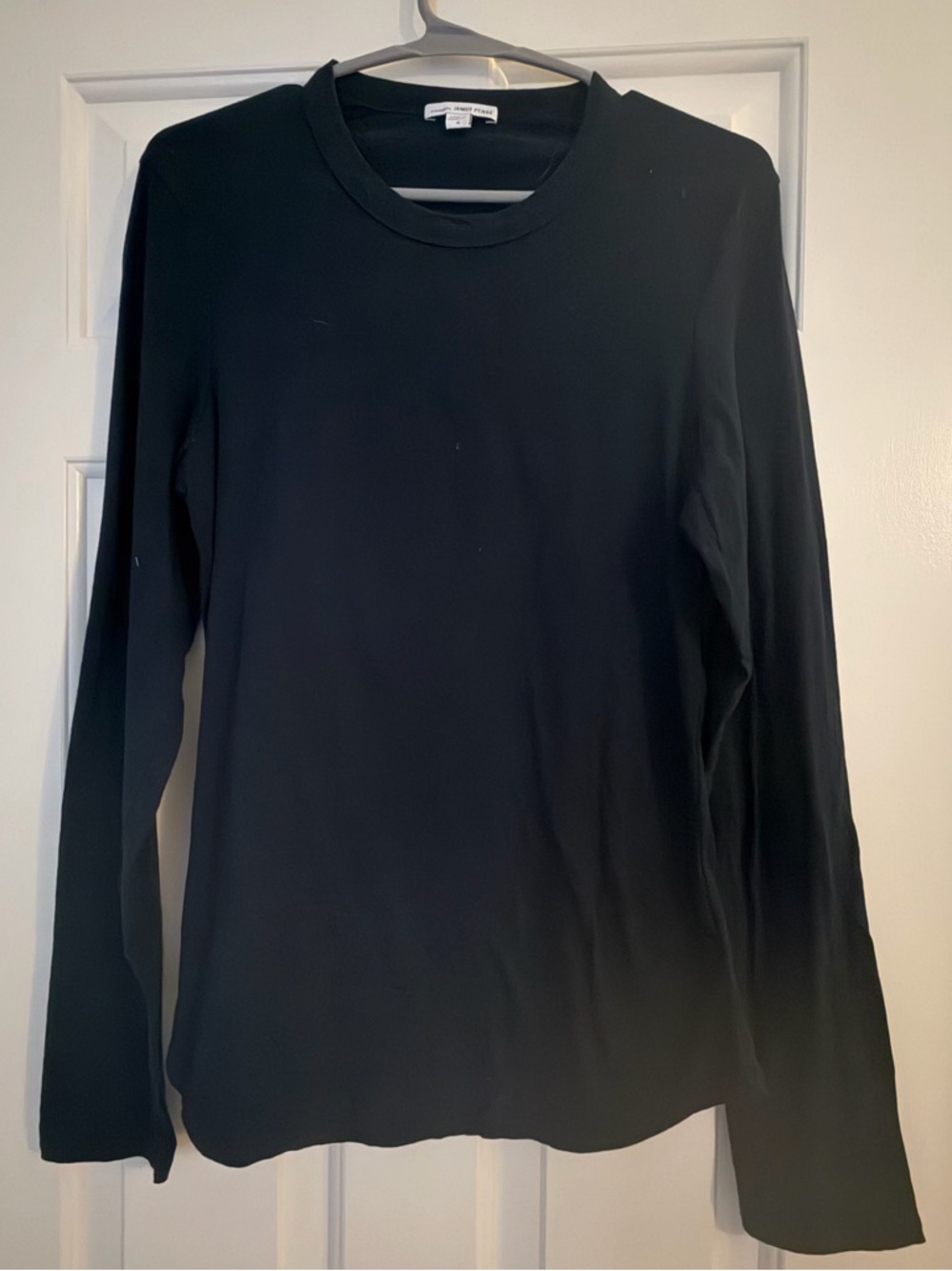 James Perse Black Long-Sleeve Crewneck Tee